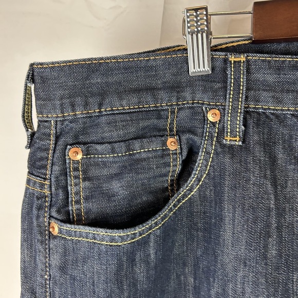 Levi's 569 Jeans Mens 42x30 (fit 42x28) Dark Indigo Wash‎ Loose Straight Denim - Picture 5 of 15